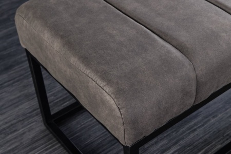 Elegante bank PETIT BEAUTÉ 108 cm taupe fluwelen metalen frame - Img 6