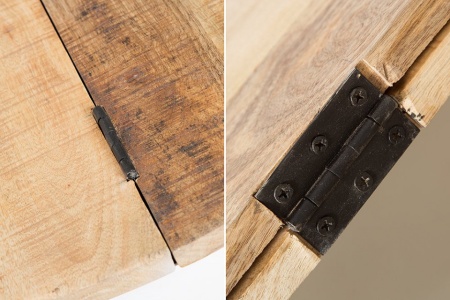 Elegante salontafel INDUSTRIAL STORAGE 70 cm mangohouten planken wit - Img 4