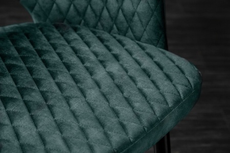 Elegante stoel PARIS petrol fluweel decoratief gewatteerd voetdoppen goud retro design met armleuningen - Img 7