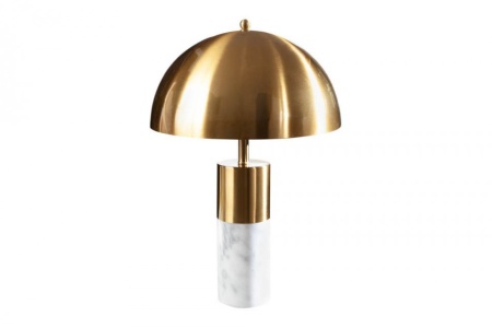 Elegante tafellamp 52cm goud wit met marmeren voet - Img 6