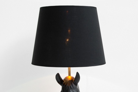 Extravagante vloerlamp BLACK HORSE 130 cm zwart paardenfiguur - Img 5