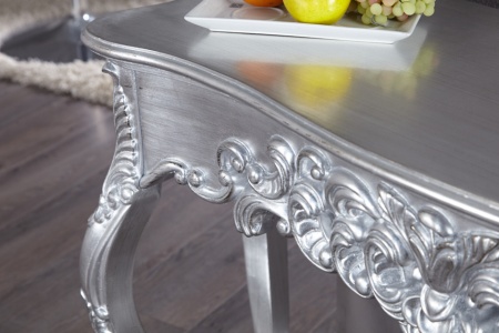 Handgemaakt Barok Kaptafel,Sidetable Consoltafel 110 cm zilver - Img 7