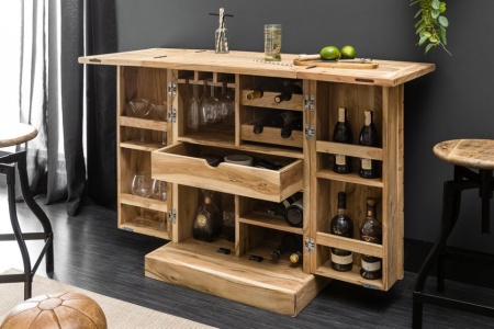 Handgemaakte barkast Moskou 130 cm acacia massief hout 3D effect - Img 3