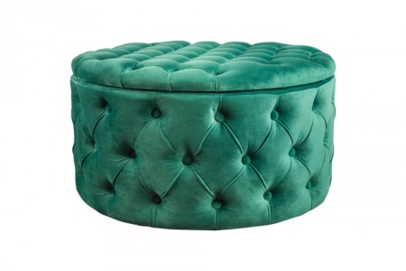 Hocker gecapitonneerd met opbergruimte Smaragdgroen 75 cm - Img 6