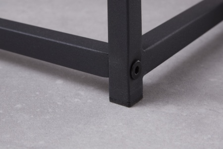 Industriële bijzettafels set van 2 DURA STEEL 40cm zwart metaal - Img 6