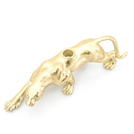 Kaarshouder Raja Panter - Goud Polyresin 32cm - Img 2