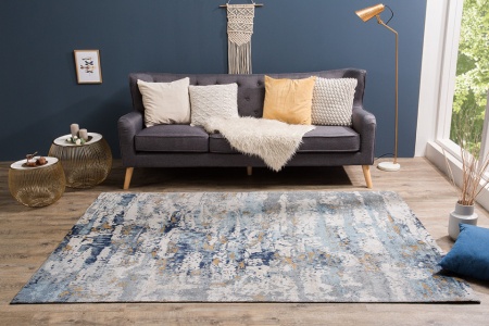 Luxe vloerkleed 240x160cm blauw katoen - Img 6