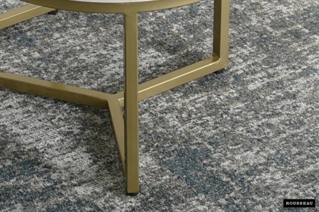 MARMEREN SALONTAFEL WIT 2-DELIG frame messing goud - Img 4
