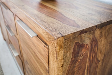 Massief dressoir PURE 135 cm palissander met sheeshamsteen afwerking - Img 8