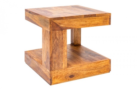 Massief kostbare houten salontafel GIANT 45 cm Sheesham Stone Finish - Img 8