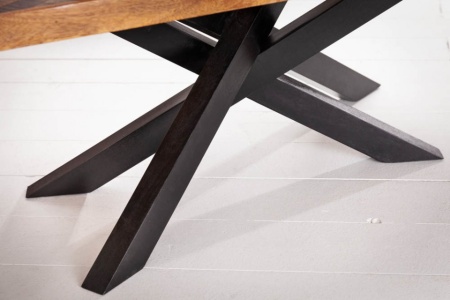 Massieve mangohout salontafel industriële stijl WOOD 105 cm - Img 6