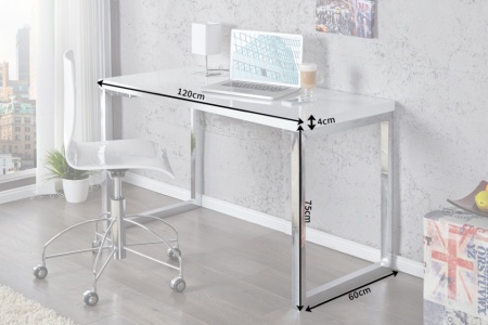 Modern bureau Hoogglans WIT 120 cm - Img 4