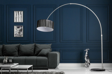 Koop Klassieke metalen Booglamp - Staande Lamp met Lampkenkap - Zwarte