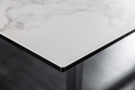 Moderne eettafel 200cm wit keramiek in marmerlook - Img 4