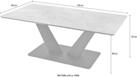Moderne keramische salontafel 110cm in marmeren uitstraling - Img 4