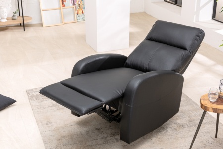 Moderne relax fauteuil HOLLYWOOD II zwarte tv fauteuil met ligfunctie - Img 4
