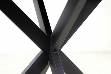 Ronde eettafel ø100 cm - Zwart mangohout/ijzer - Img 4