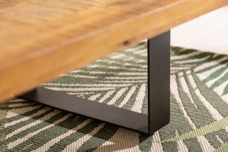 Salontafel Iron Craft 120cm Massief Mango Hout - Img 5