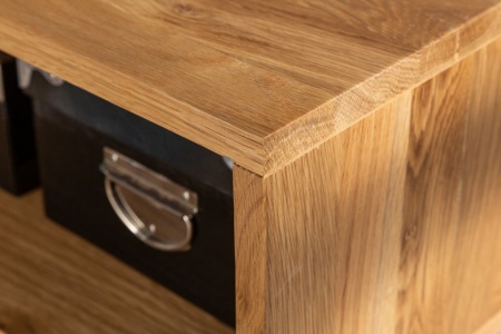 Salontafel met massieve boomrand LIVING EDGE 110 cm geolied wild eiken - Img 6