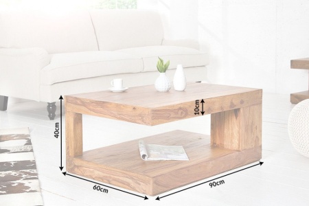 Salontafel Sheeshamhout Model: Giant - 90cm x 60cm - Img 2