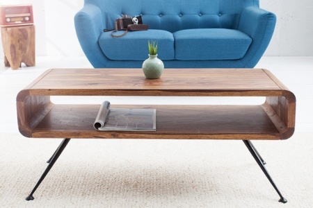Salontafel Sheeshamhout Retro Design 100 cm - Img 3