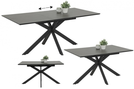 Uitschuifbare EETTAFEL Keramische look/antraciet 140>180 - Img 2