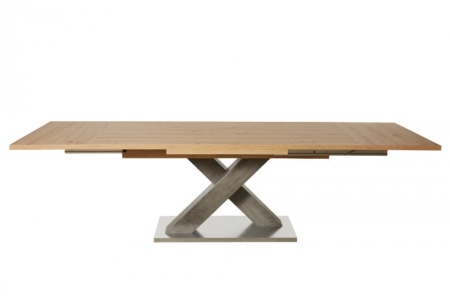 Uitschuifbare eettafel MONTREAL 180-230-280cm noest eiken met X-frame - Img 5