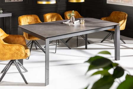 Uitschuifbare eettafel X7 180-240cm antraciet keramisch blad modern design - Img 3
