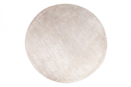 Vintage vloerkleed 150 cm beige verwassen ronde used look - Img 7