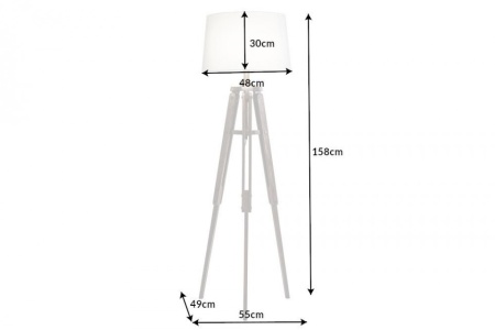 Vloerlamp Grenen Hout Industriële Retro 158 cm - Img 2
