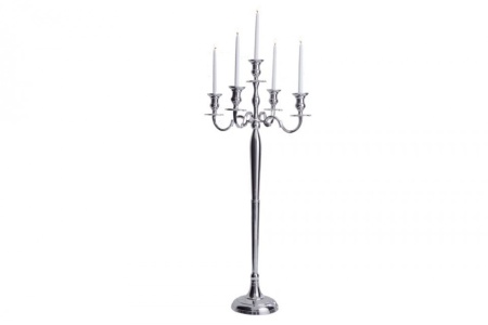 Barok kandelaar 120 cm zilver 5-armige kroonluchter gepolijst aluminium kandelaar - Img 8