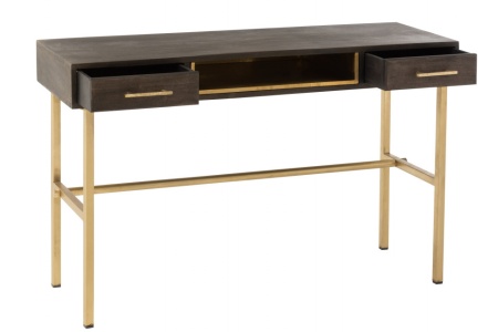 Console bruin - goud model Janis 2 Laden Mango Hout/ - Img 8