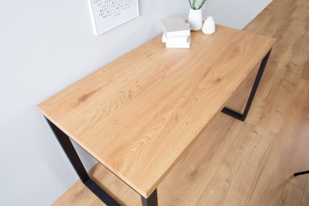 Design bureau OAK DESK 120cm eiken vintage metalen frame zwart - Img 3