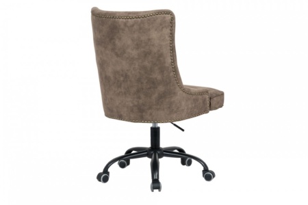 Design bureaustoel Chesterfield-ontwerp VICTOR lichtbruin met armleuning - Img 6