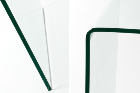 Design glazen Bureau 120 cm transparant Tafel volledig glazen tafel - Img 6