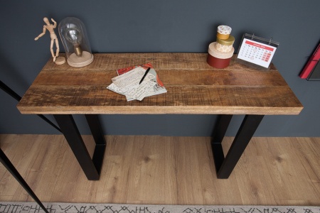 Design sidetable bureau tafel IRON CRAFT 115 cm mangohout ijzeren - Img 5