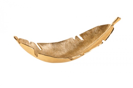 Design sierschaal GOUD BLAD 62 cm bladgoud design metaal handgemaakt - Img 8