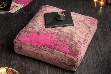Design vloerkussen XL 70 cm rood roze abstract patroon zitkussen - Img 4
