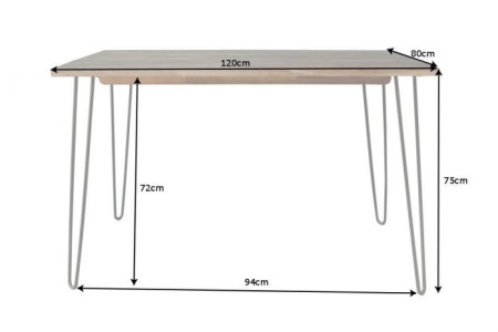 Eettafel Spider Bruin 120cm Massief Acacia Hout - Img 2