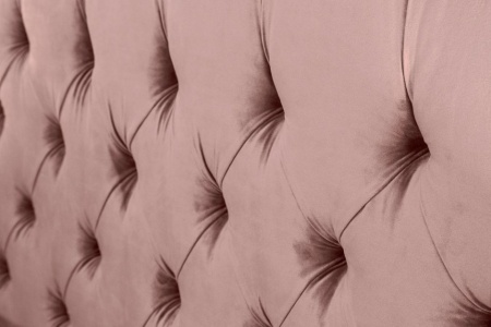 Elegant tweepersoonsbed PARIS 160x200cm oud roze fluweel stof Chesterfield design - Img 6