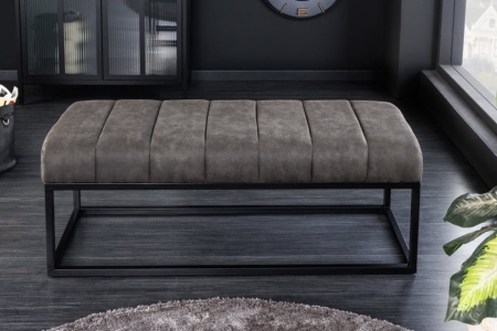 Elegante bank PETIT BEAUTÉ 108 cm taupe fluwelen metalen frame - Img 7