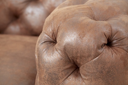 Elegante Chesterfield fauteuil MODERN BAROQUE 120 cm antiek bruin - Img 4