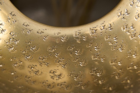 Elegante vaas ORIENTAL 50cm goud in wild gehamerd design - Img 6