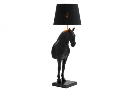 Extravagante vloerlamp BLACK HORSE 130 cm zwart paardenfiguur - Img 6