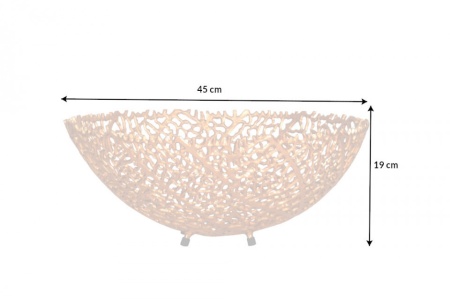 Filigraan design kom ABSTRACT BLAD 45cm goud handgemaakt - Img 2