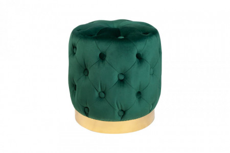 Poef Polly 2-delig Groen 36x31cm met opbergruimte / Ventura Design - Ventura Design
