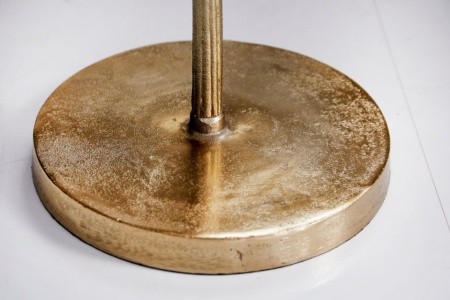 Handgemaakte bijzettafel 40 cm goud in een filigraan bladdesign - Img 7
