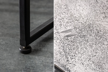 Handgemaakte bijzettafel set van 2 ELEMENTS 40cm zilver zwarte salontafel - Img 7