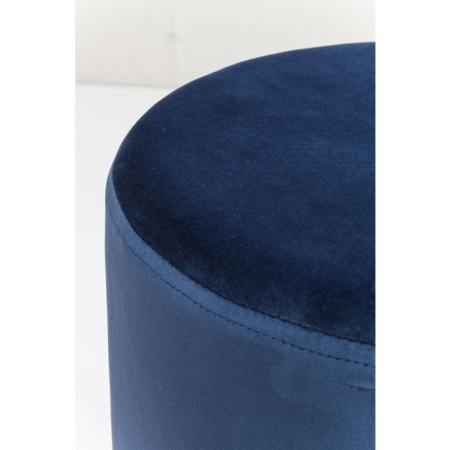 Hocker stof blauw Messing Ø35cm - Img 2