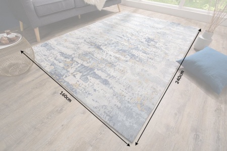 Luxe vloerkleed 240x160cm blauw katoen - Img 7